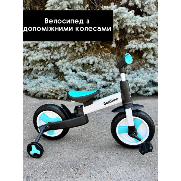 Дитячий трансформер-велосипед 3в1 з батьківською ручкою 