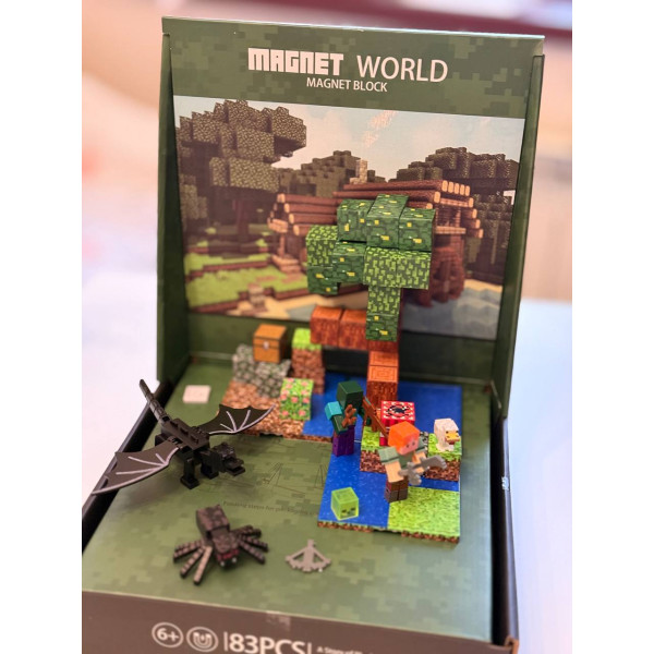 Магнітний конструктор My World Minecraft 83 деталі 