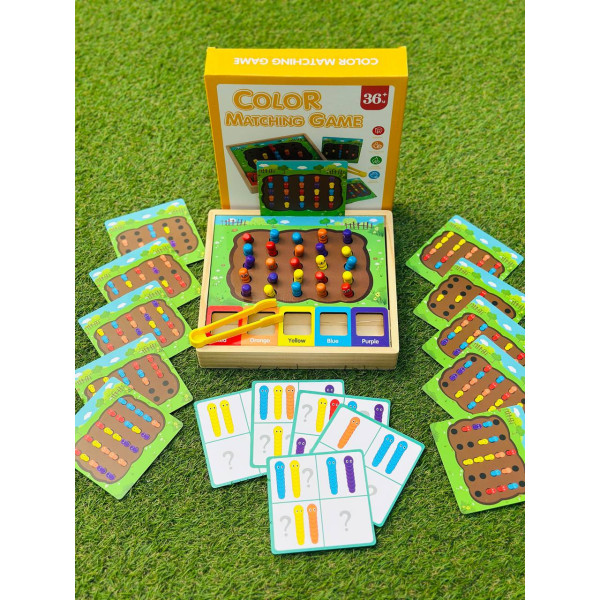Веселі хробачки — дерев’яна розвивальна гра-сортер