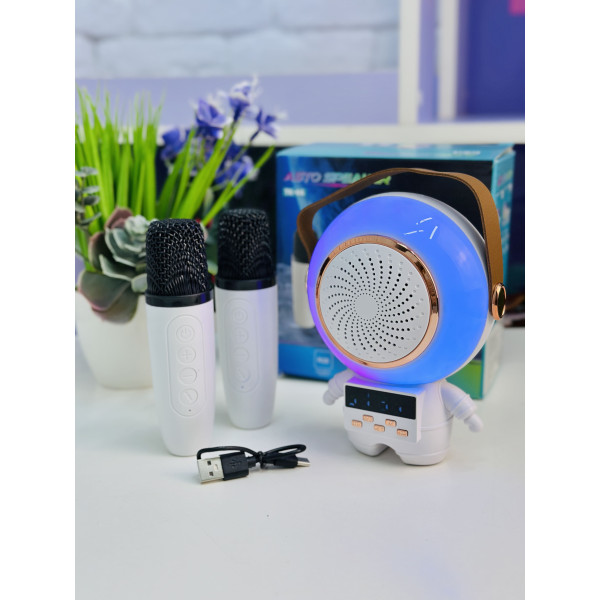 Портативна Bluetooth-колонка з мікрофонами та підсвічуванням 