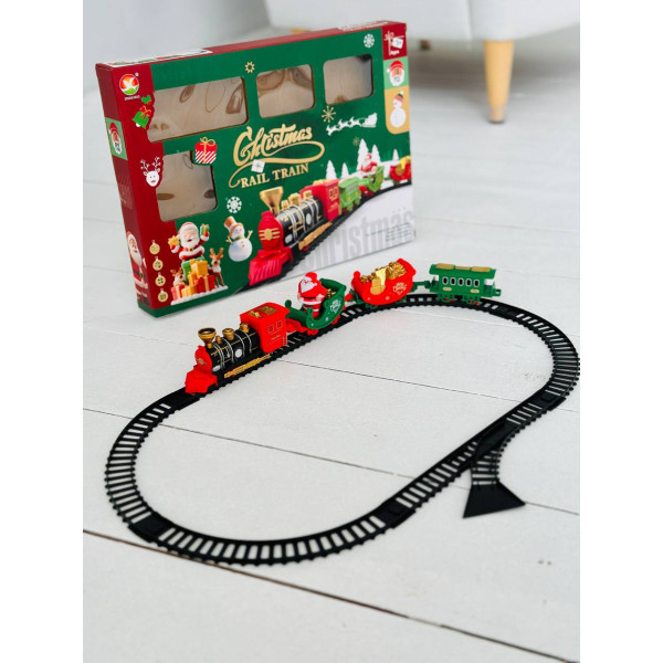 Різдвяний потяг Christmas Rail Train 10 деталей