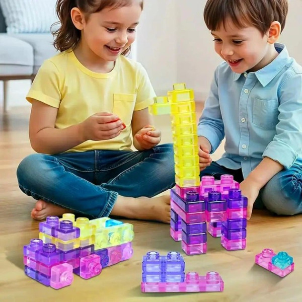 Конструктор Magic Gummy Bloc 56 деталей — м’які силіконові блоки 