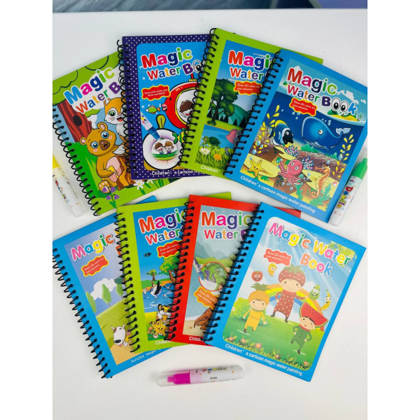Багаторазова водна розмальовка Magic Water Book з маркером 