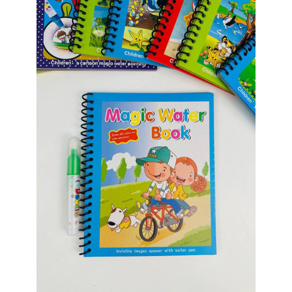 Багаторазова водна розмальовка Magic Water Book з маркером 