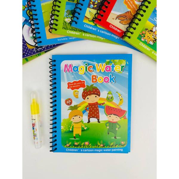 Багаторазова водна розмальовка Magic Water Book з маркером 