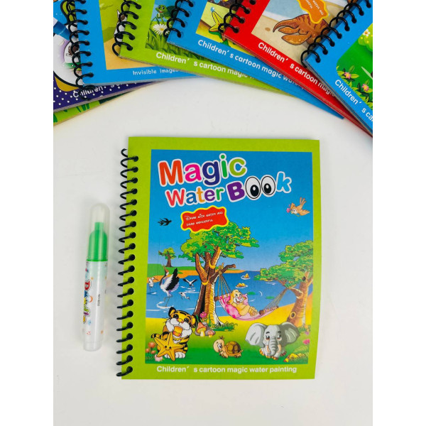 Багаторазова водна розмальовка Magic Water Book з маркером 