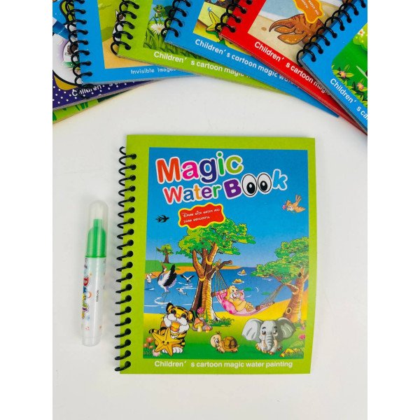 Багаторазова водна розмальовка Magic Water Book з маркером 